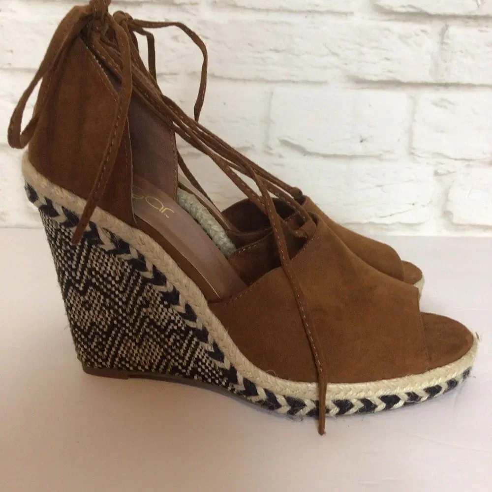 Bohemian Western Aztec Wedge Espadrille Size 9.5